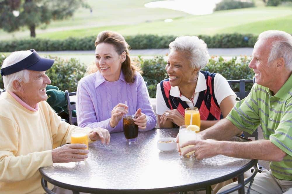 Friends Enjoying Themselves at Country Club
