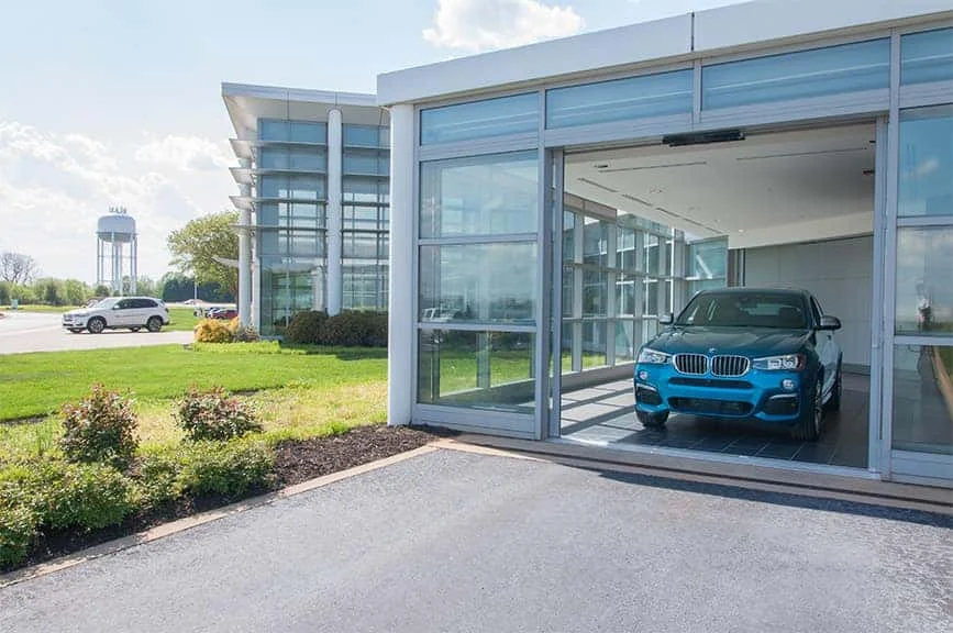 New BMW vehicles staged for Performance Center Delivery